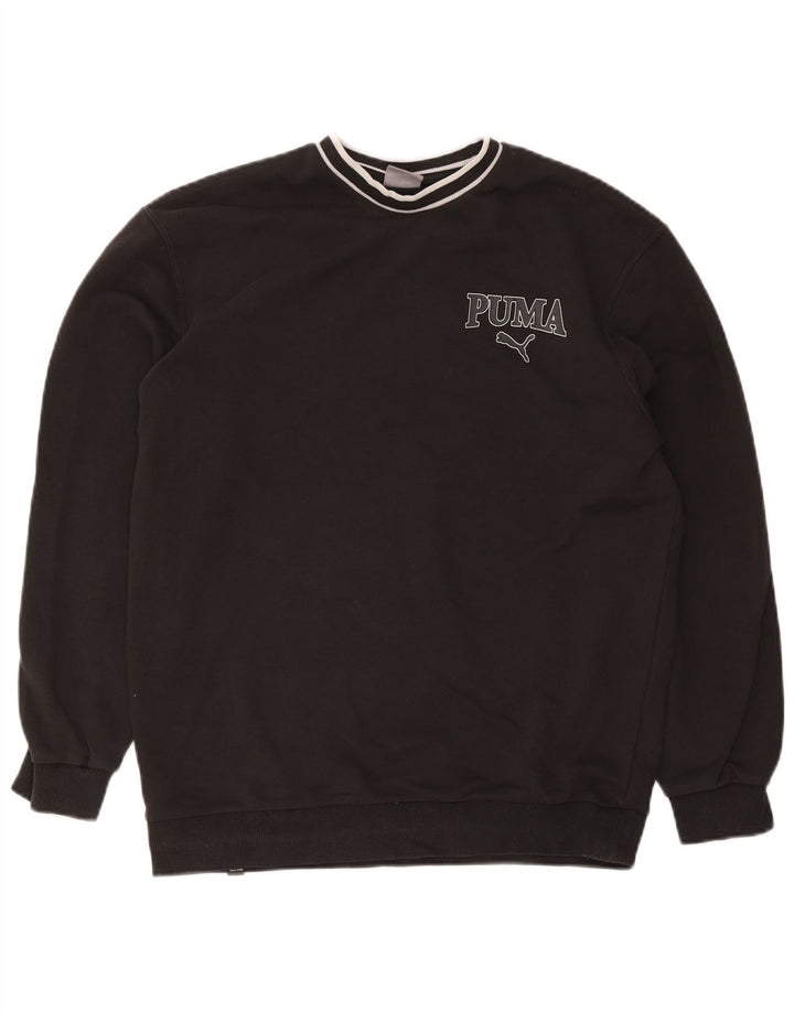 Puma Mens Graphic Sweatshirt Jumper Medium Black Sports