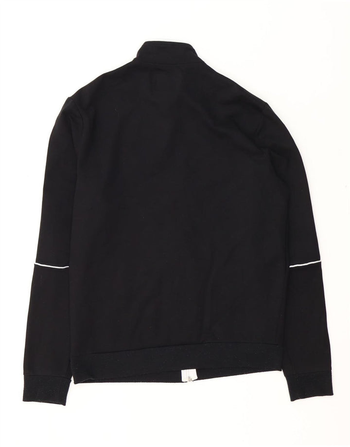 GUESS Mens Graphic Tracksuit Top Jacket Small Black Colourblock Rayon