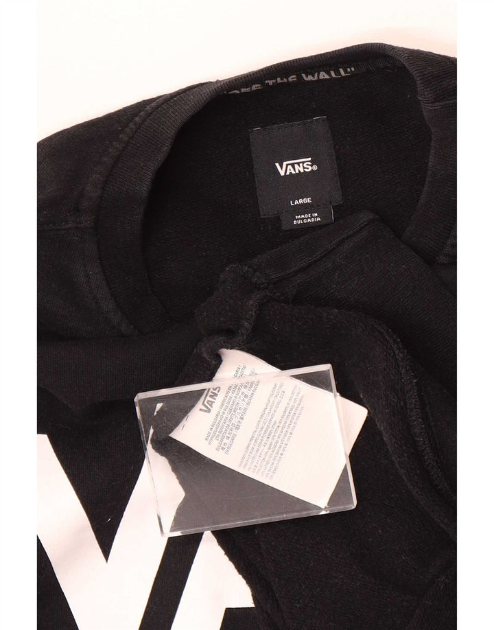 Vans Mens Graphic Sweatshirt Jumper Large Black Cotton
