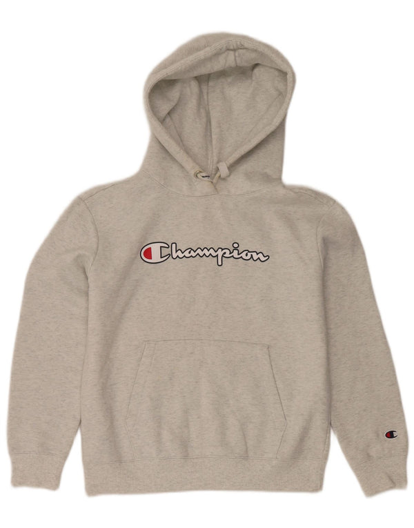 Champion Mens Graphic Hoodie Jumper XS Grey Flecked