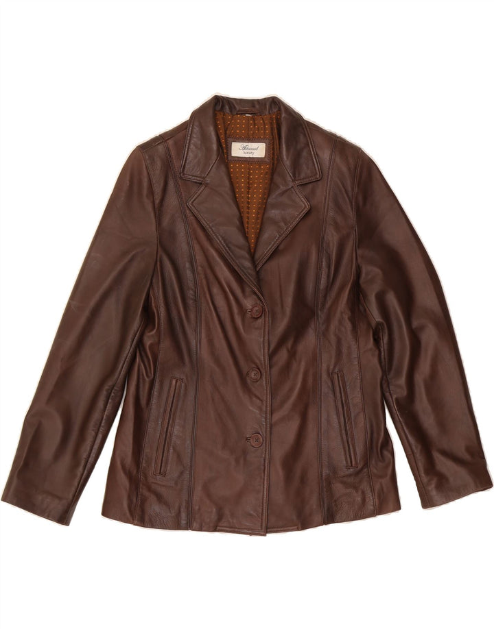 ASHWOOD Womens Leather Jacket UK 14 Medium Brown Leather Vintage Ashwood and Second-Hand Ashwood from Messina Hembry 