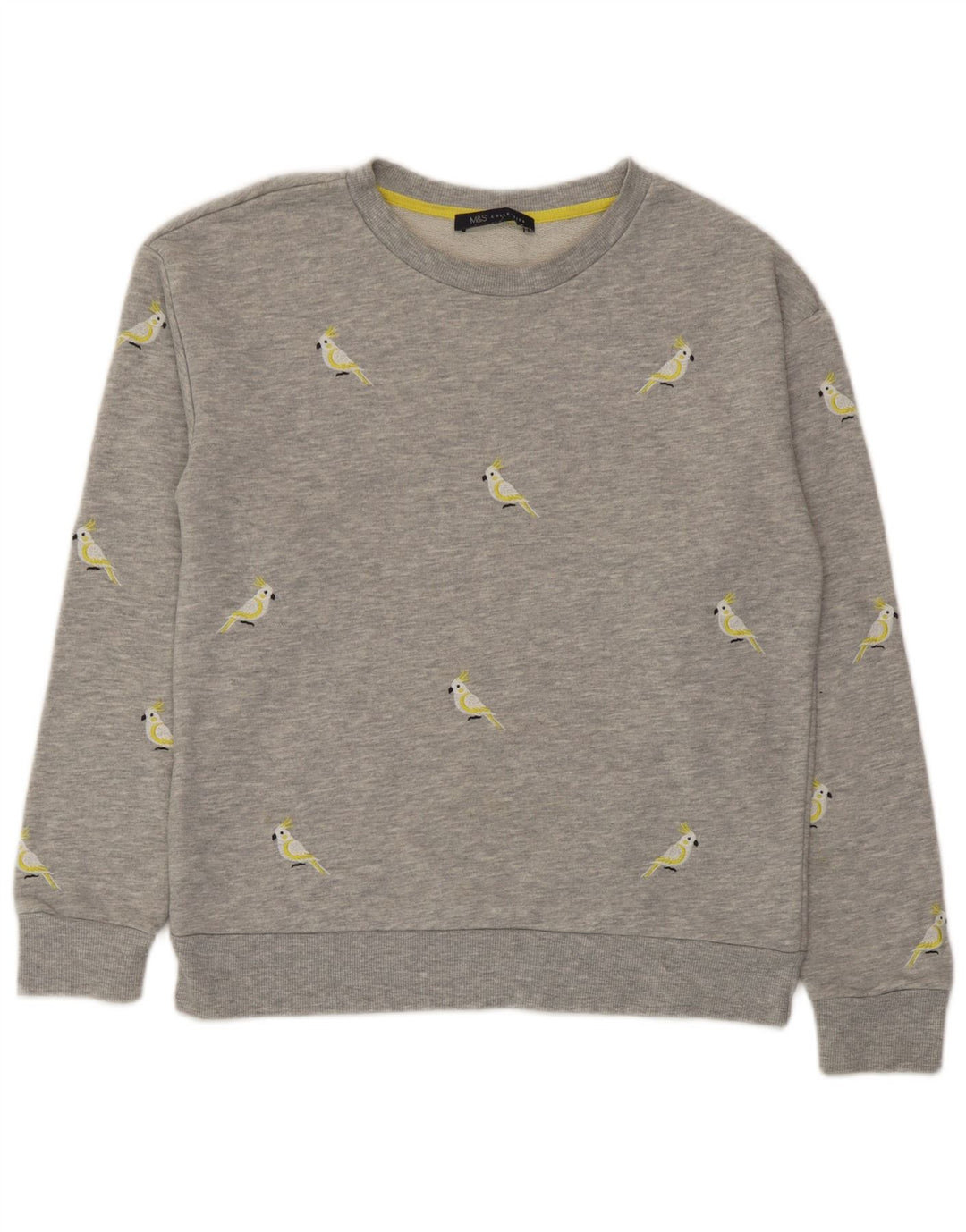 Felpa grafica da donna Marks & Spencer UK 10 Small Poliestere grigio