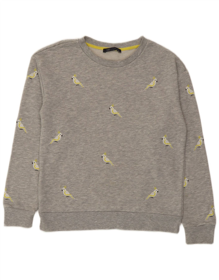 Felpa grafica da donna Marks & Spencer UK 10 Small Poliestere grigio