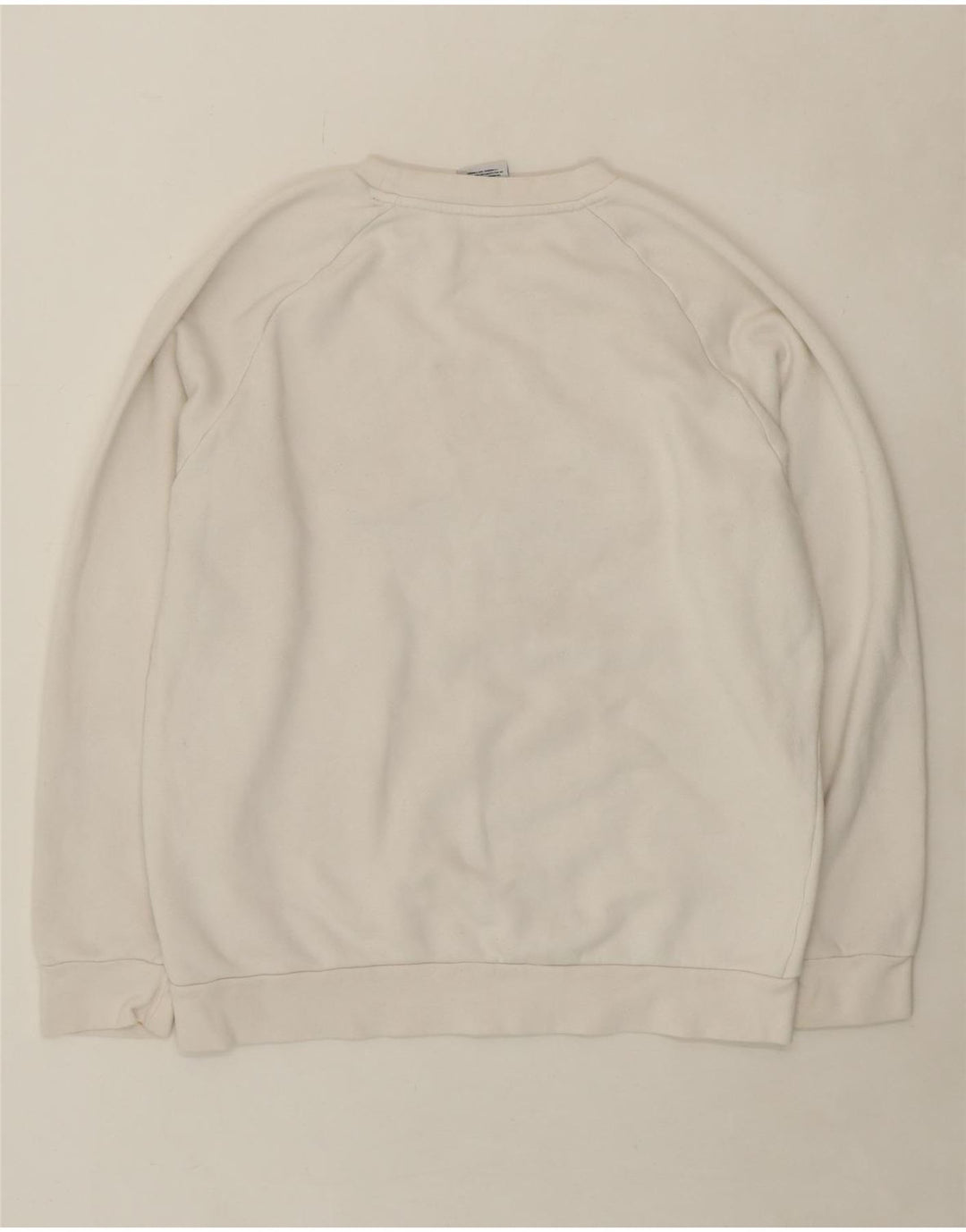 ADIDAS Mens Graphic Sweatshirt Jumper Medium White Cotton Vintage Adidas and Second-Hand Adidas from Messina Hembry 