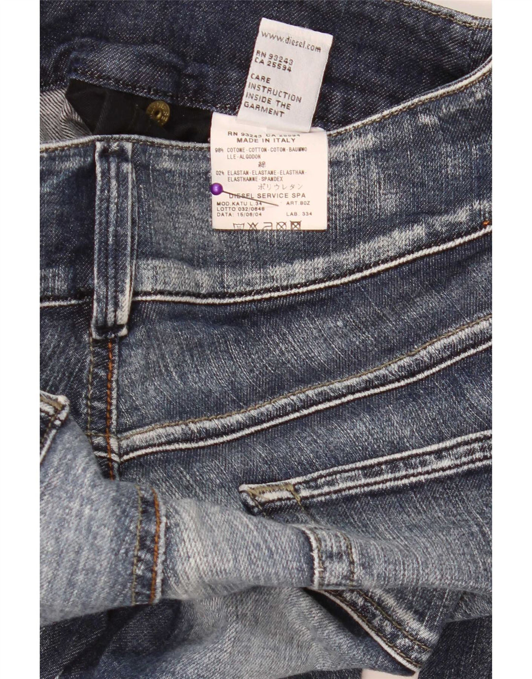 Jeans Bootcut da donna Diesel W27 L29 cotone blu