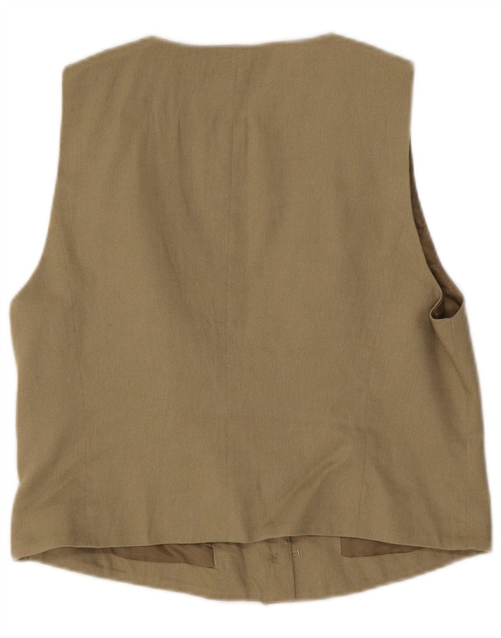 Jake's Womens Waistcoat UK 12 Medium Khaki