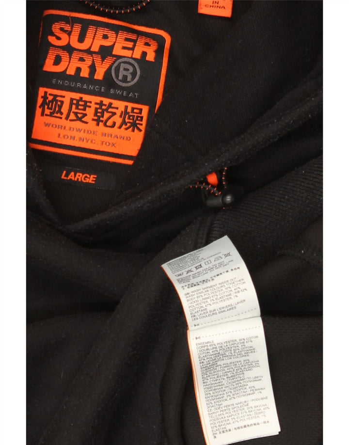Superdry hættetrøje til mænd, stor sort polyester