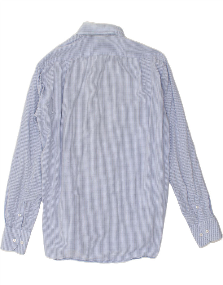 TRUSSARDI Mens Shirt Size 41/42 Large Blue Check Vintage Trussardi and Second-Hand Trussardi from Messina Hembry 