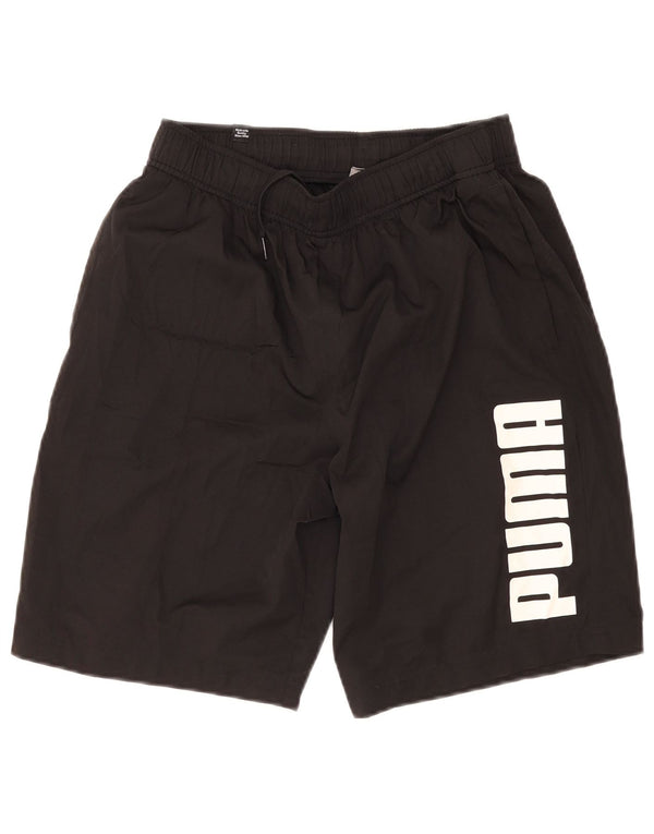 Puma Mens Graphic Sport Shorts Medium Black Polyester