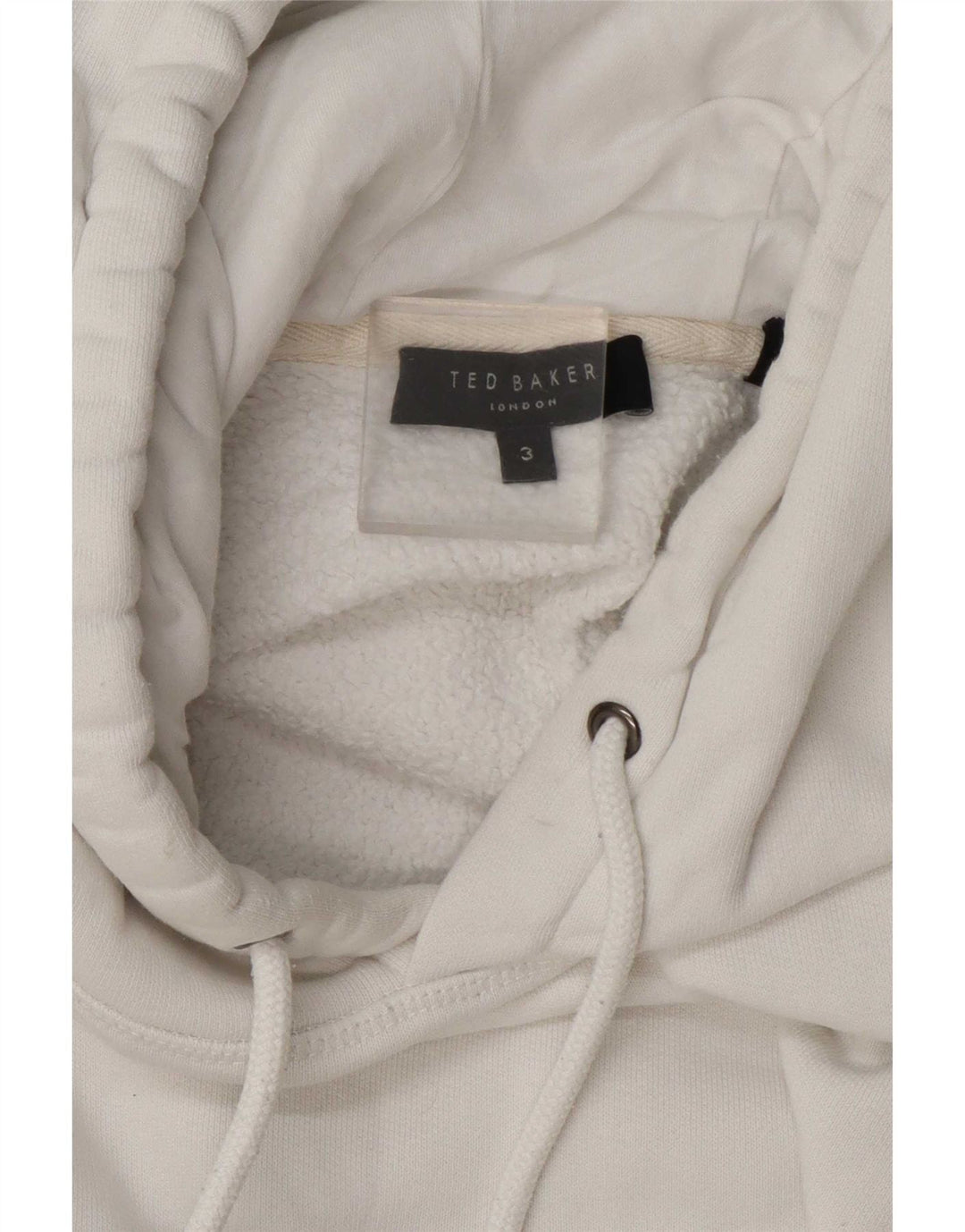 Ted Baker Womens Oversized Hoodie Jumper Size 3 Medium White