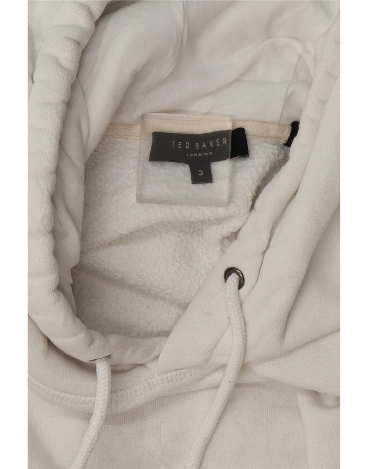 Ted Baker Womens Oversized Hoodie Jumper Size 3 Medium White
