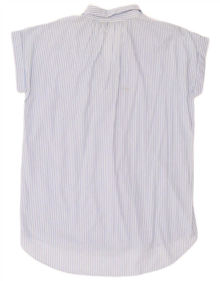 Zara Dame Oversized Tunikakjole UK 14 Medium Blue Pinstripe