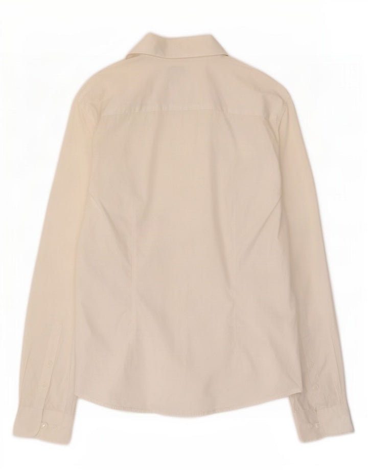 Camicia aderente da uomo Armani Jeans grande in cotone bianco
