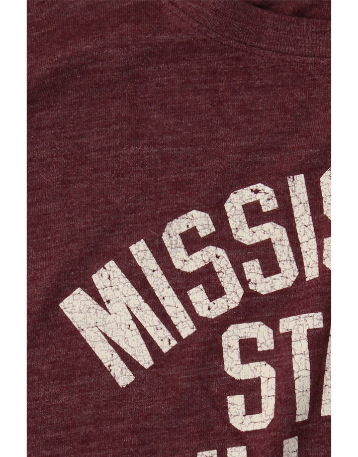 Adidas Mens Graphic Top Long Sleeve Medium Burgundy