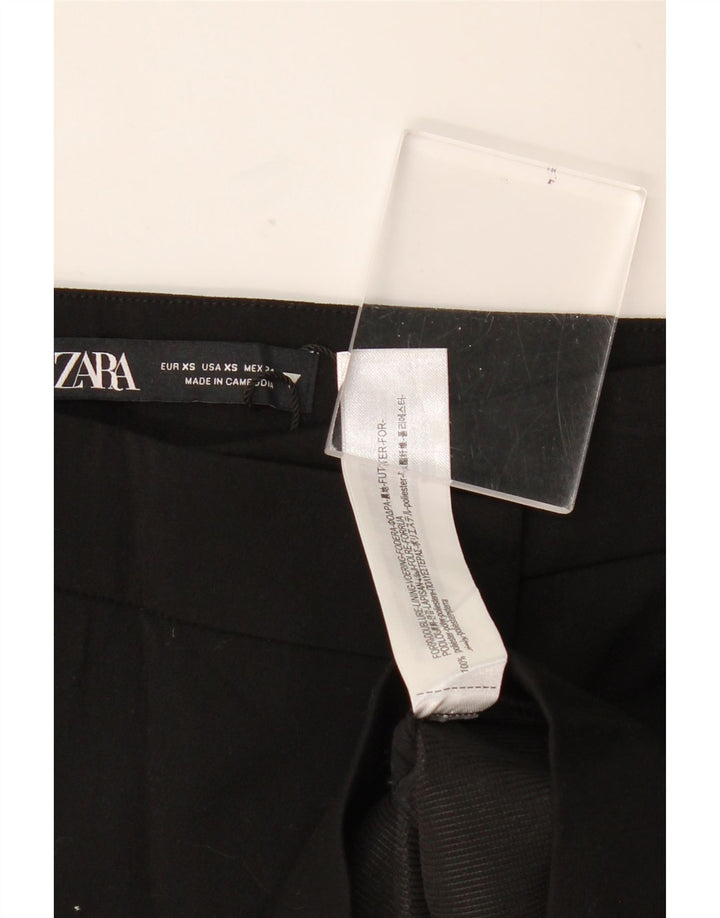 Zara Womens Skort UK 6 XS Black Polyester