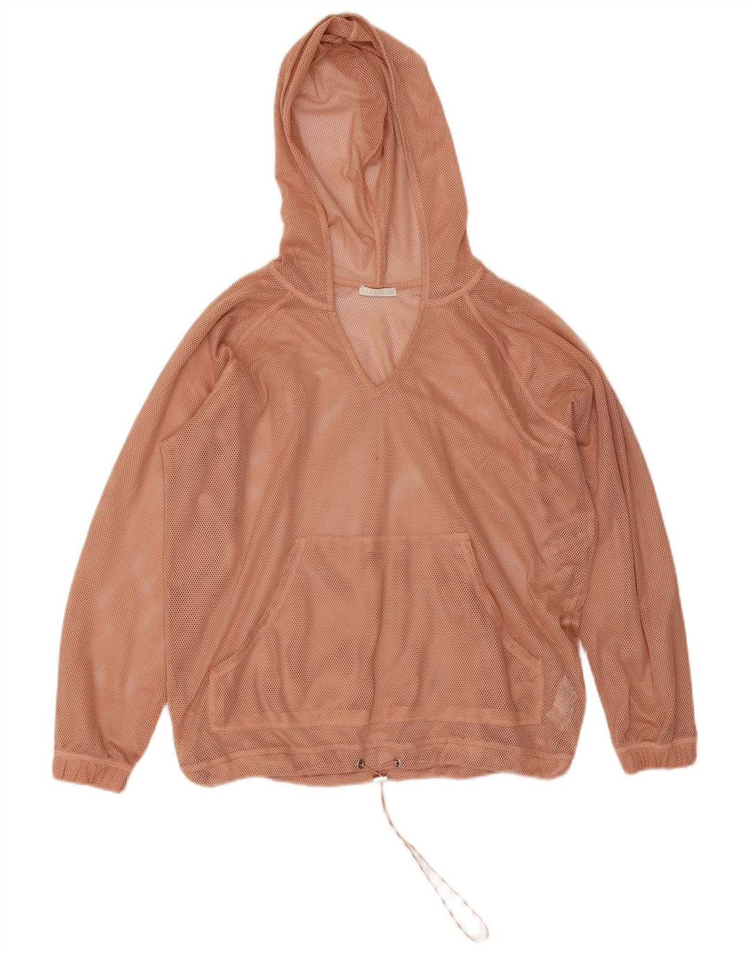 Zara Womens Oversized Hooded Pullover Tracksuit Top Jacket UK 10 Small Pink