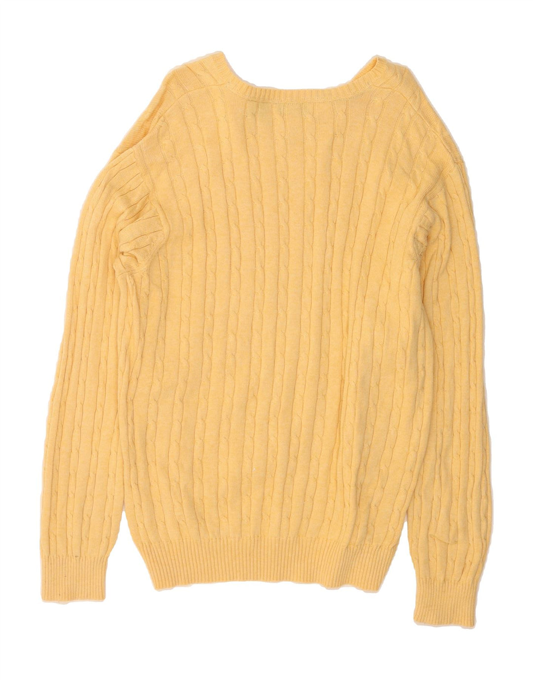 IZOD Mens V-Neck Jumper Sweater Large Yellow Cotton Vintage Izod and Second-Hand Izod from Messina Hembry 