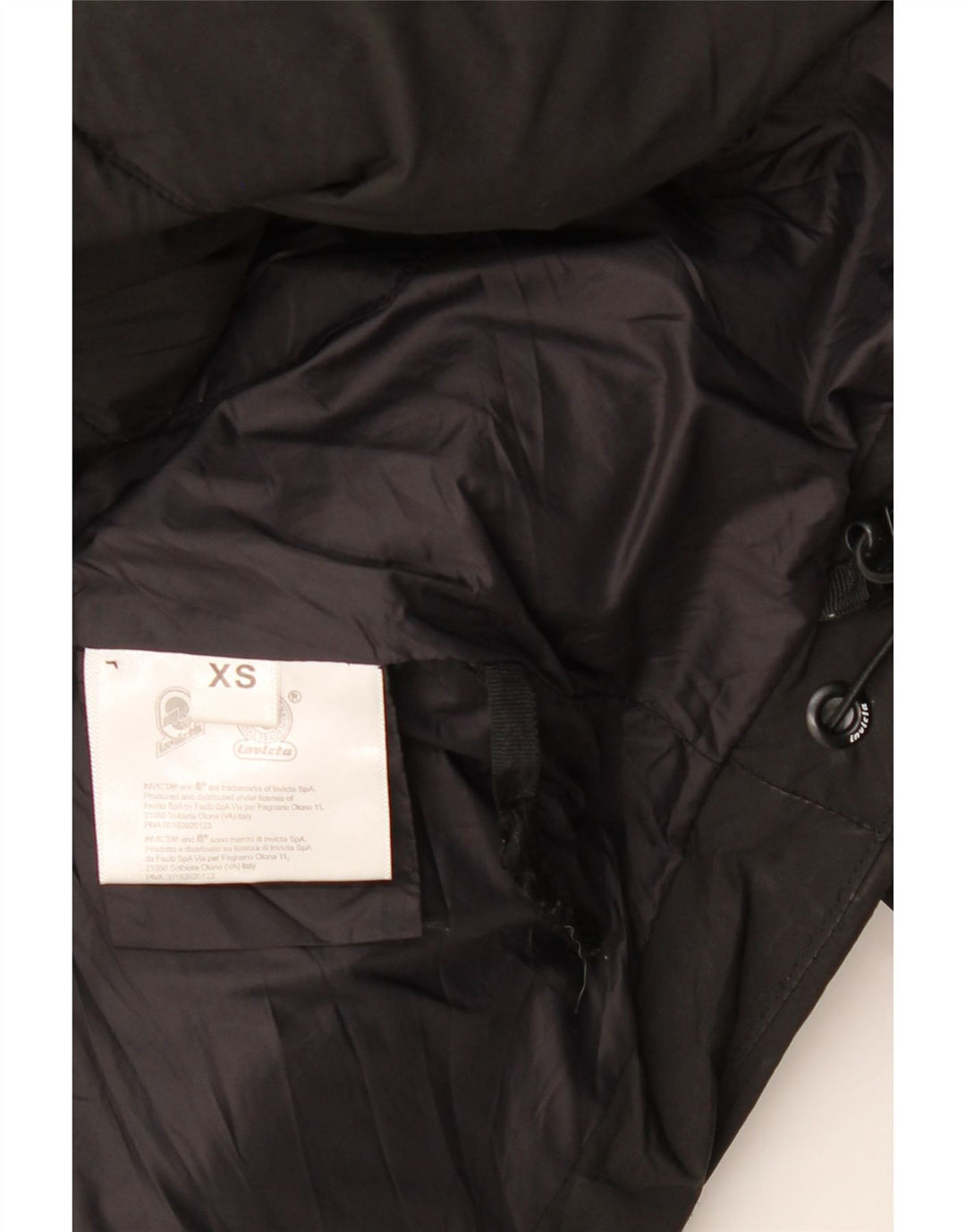 Invicta Womens Crop Oversized Wattierte Jacke UK 6 XS Schwarz Polyamid