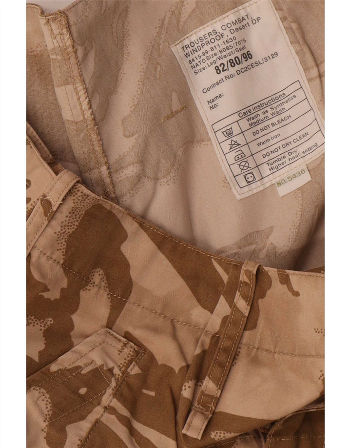 Vintage Mens Straight Cargo Trousers W32 L31 Brown