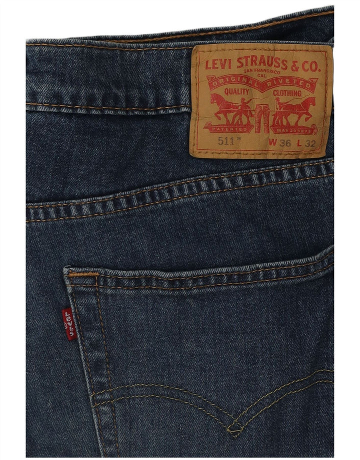 Levi's Mens 511 Slim Jeans W36 L32 Blue Cotton