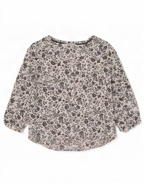 Blusa de manga 3/4 para mujer de Fat Face UK 40 Small White Floral Cotton