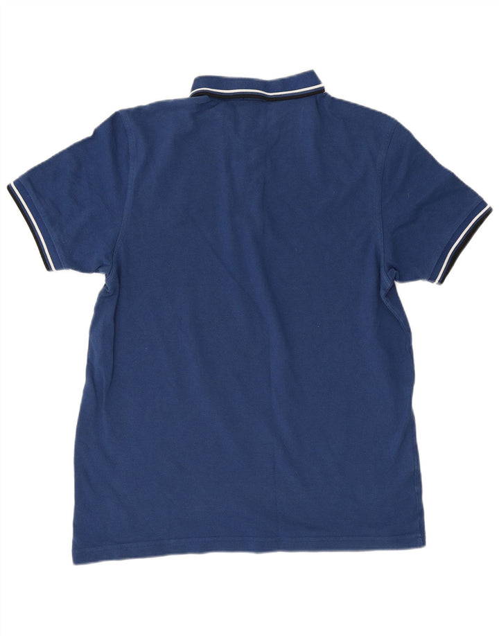 Fred Perry Mens Polo Shirt Large Navy Blue Cotton