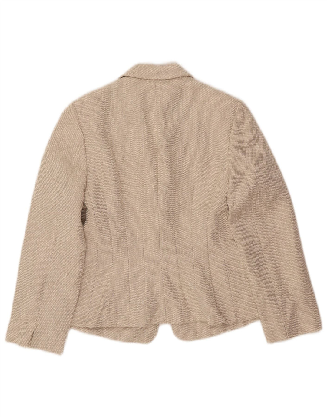 Hobbs Womens 1 Button Blazer Jacket UK 10 Small Beige Flax