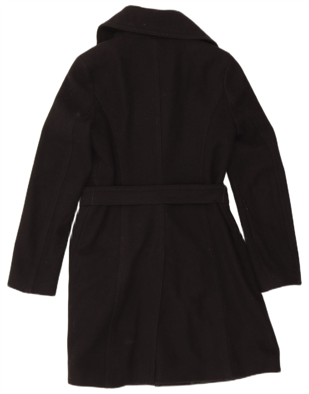 BENETTON Womens Overcoat IT 44 Medium Black Wool