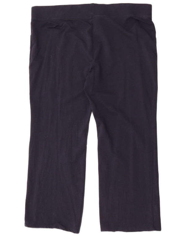 Marks & Spencer Womens Tracksuit Trousers UK 20 2XL Navy Blue Cotton