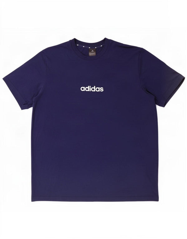Adidas Herren Grafik T-Shirt Top XL Marineblau Baumwolle
