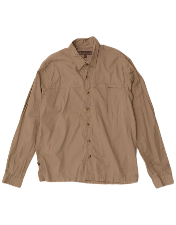 Mountain Warehouse Mens Regular Fit Shirt Medium Khaki Cotton