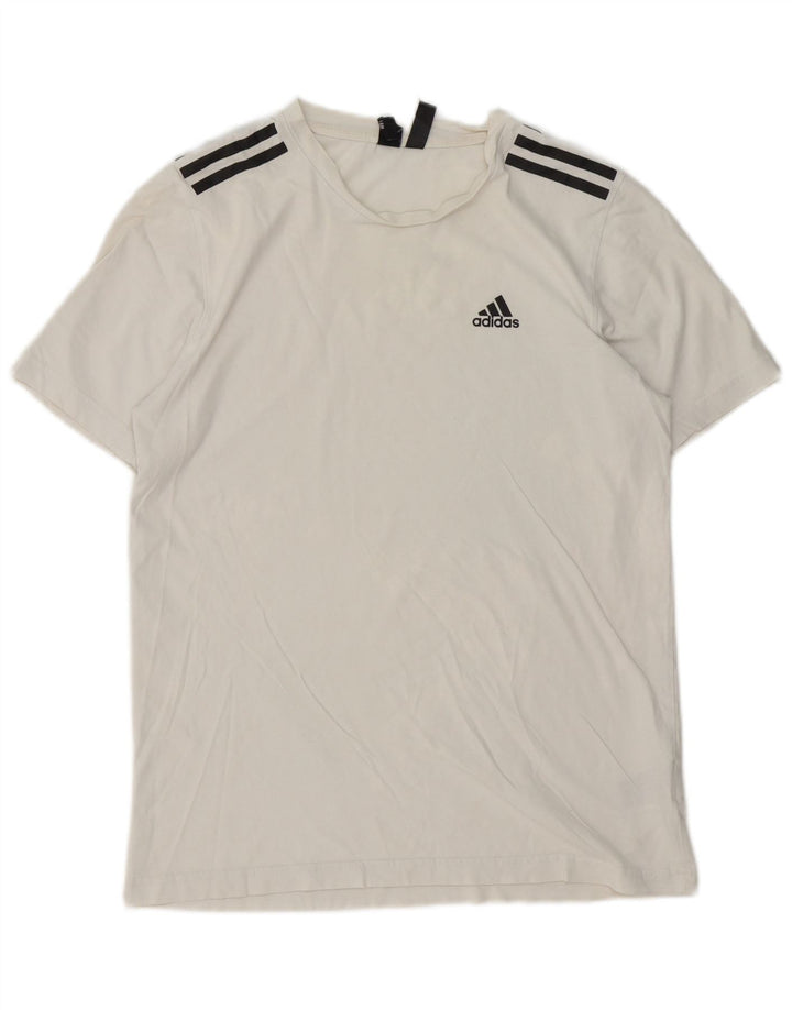 ADIDAS Mens T-Shirt Top Small White Cotton