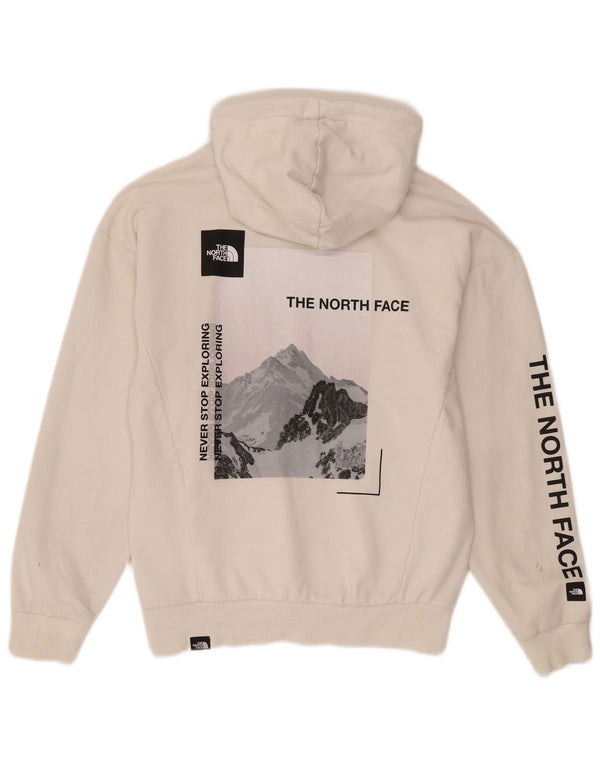 Felpa con cappuccio grafica da donna The North Face UK 14 cotone bianco medio