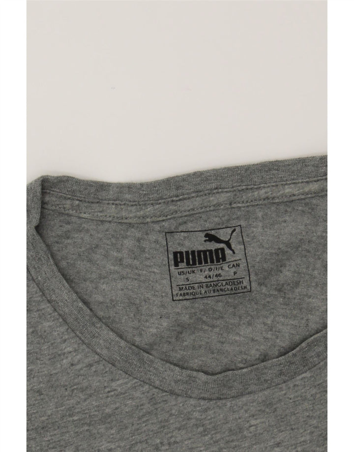 PUMA Mens Graphic T-Shirt Top Small Grey Cotton Vintage Puma and Second-Hand Puma from Messina Hembry 
