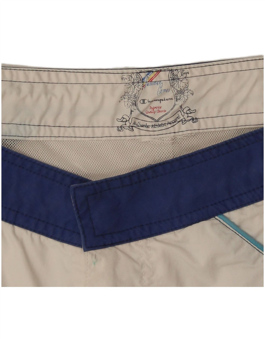Champion Mens Swimming Shorts Medium  White Colourblock