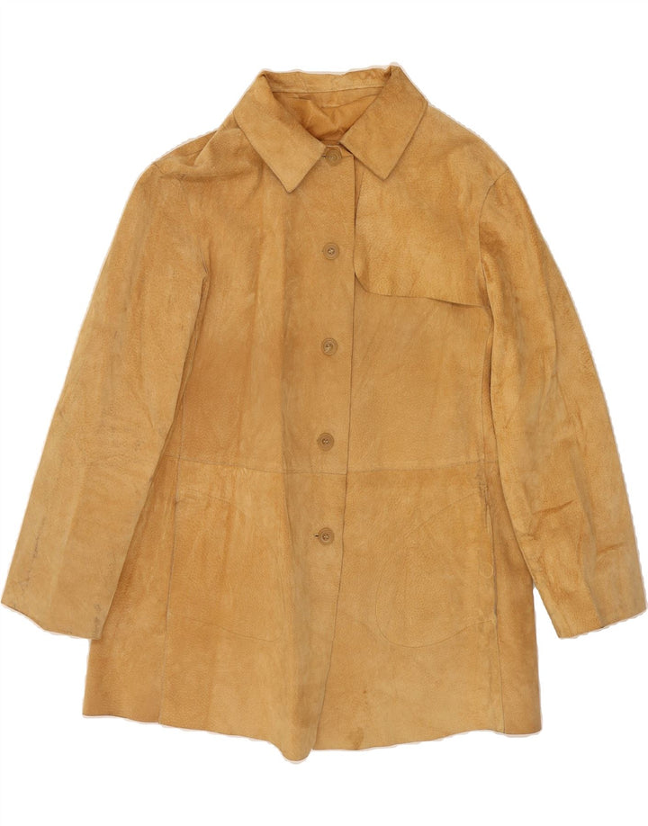 CONBIPEL Womens Suede Overcoat UK 12 Medium Beige Leather Vintage Conbipel and Second-Hand Conbipel from Messina Hembry 