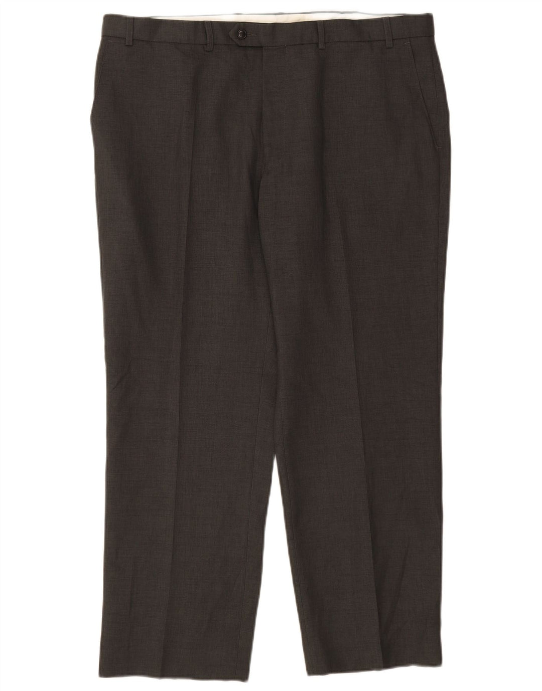 Marks & Spencer Mens Straight Suit Trousers W40 L29 Grey Polyester