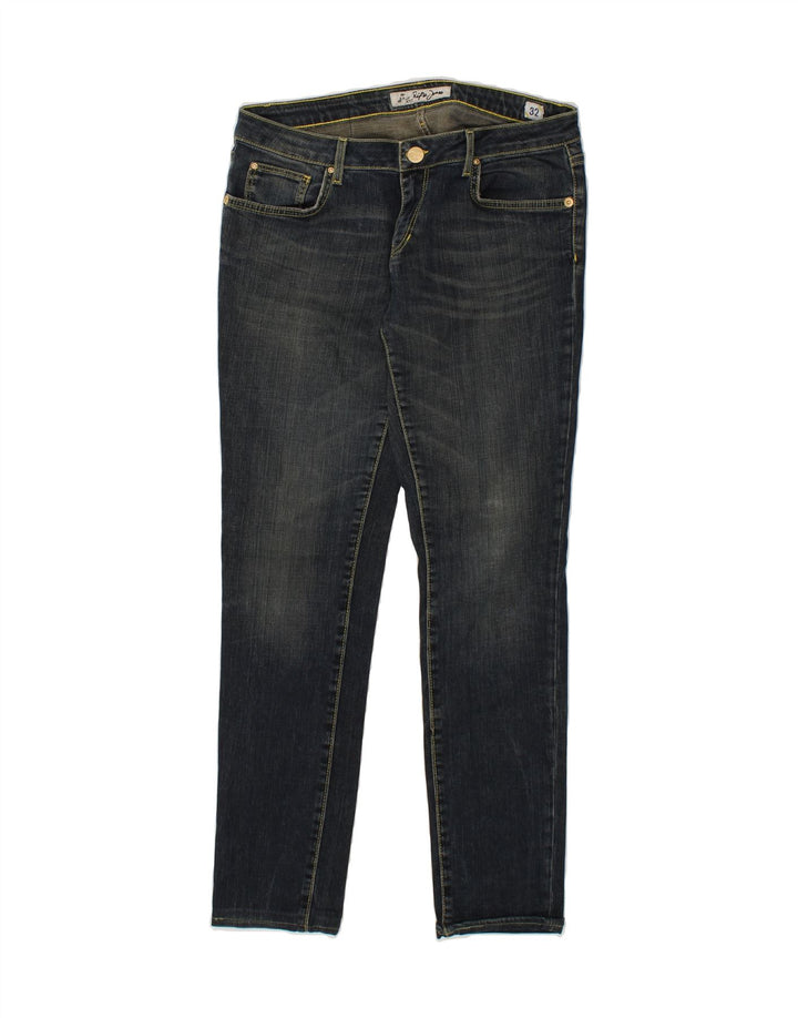 RIFLE Womens Slim Jeans W32 L31 Navy Blue Cotton Vintage Rifle and Second-Hand Rifle from Messina Hembry 