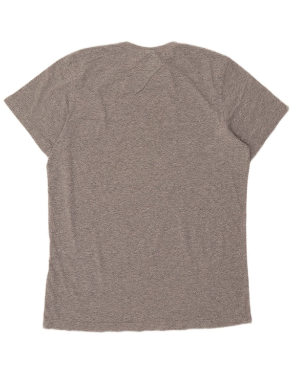 T-shirt grafica da uomo Adidas Top grande in cotone chiazzato grigio