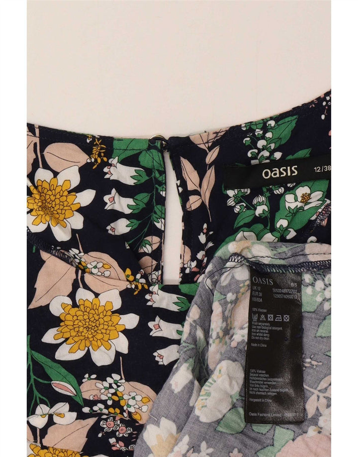 Oasis Blusa sin mangas para mujer Top UK 40 Medium Multicolor Floral