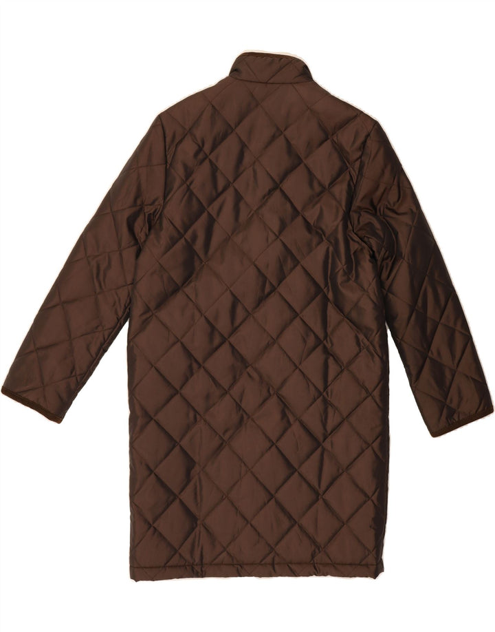 VINTAGE Womens Quilted Coat UK 16 Large Brown Vintage Vintage and Second-Hand Vintage from Messina Hembry 
