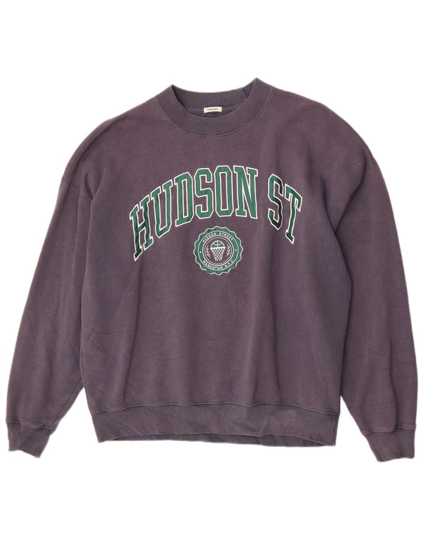Abercrombie & Fitch Hudson grafisk sweatshirt til kvinder, medium lilla