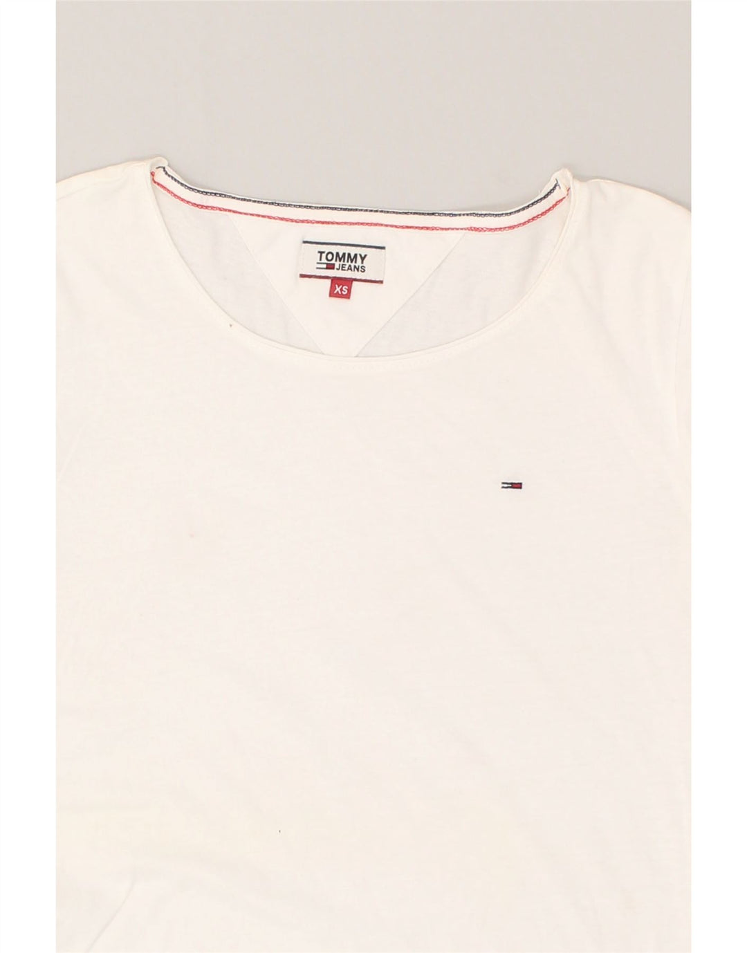 TOMMY HILFIGER Womens Top 3/4 Sleeve UK 6 XS White | Vintage Tommy Hilfiger | Thrift | Second-Hand Tommy Hilfiger | Used Clothing | Messina Hembry 