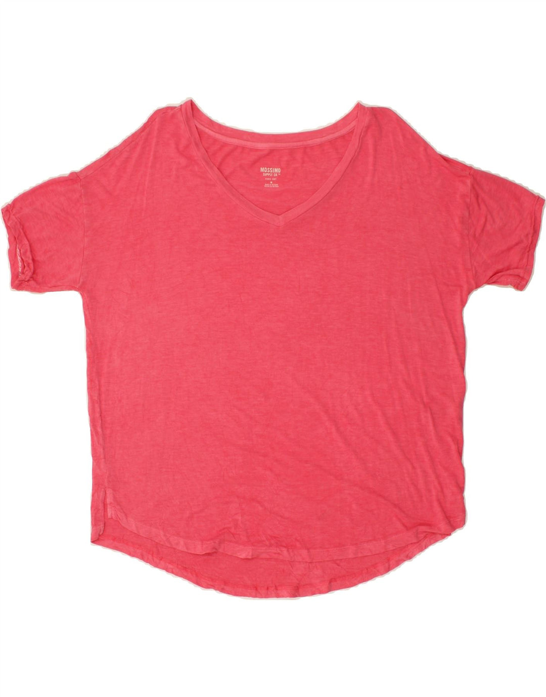 MOSSIMO Womens Blouse Top UK 14 Medium Pink Rayon Vintage Mossimo and Second-Hand Mossimo from Messina Hembry 