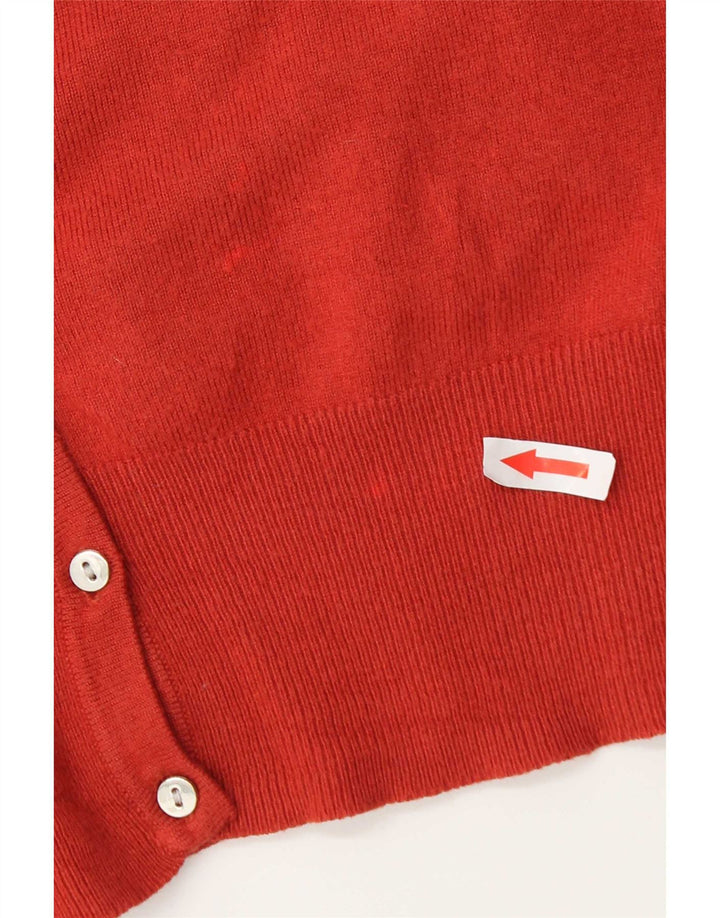 Marks & Spencer Womens Cardigan Sweater UK 12 Medium Red Viscose