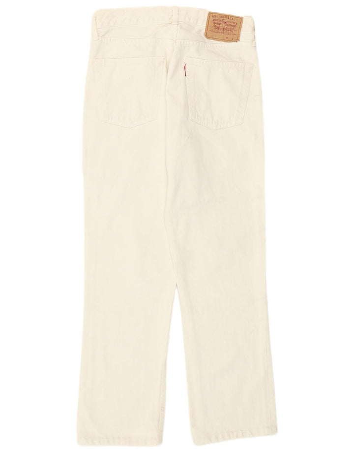 Levi's Womens Straight Jeans W31 L27 Off White Cotton