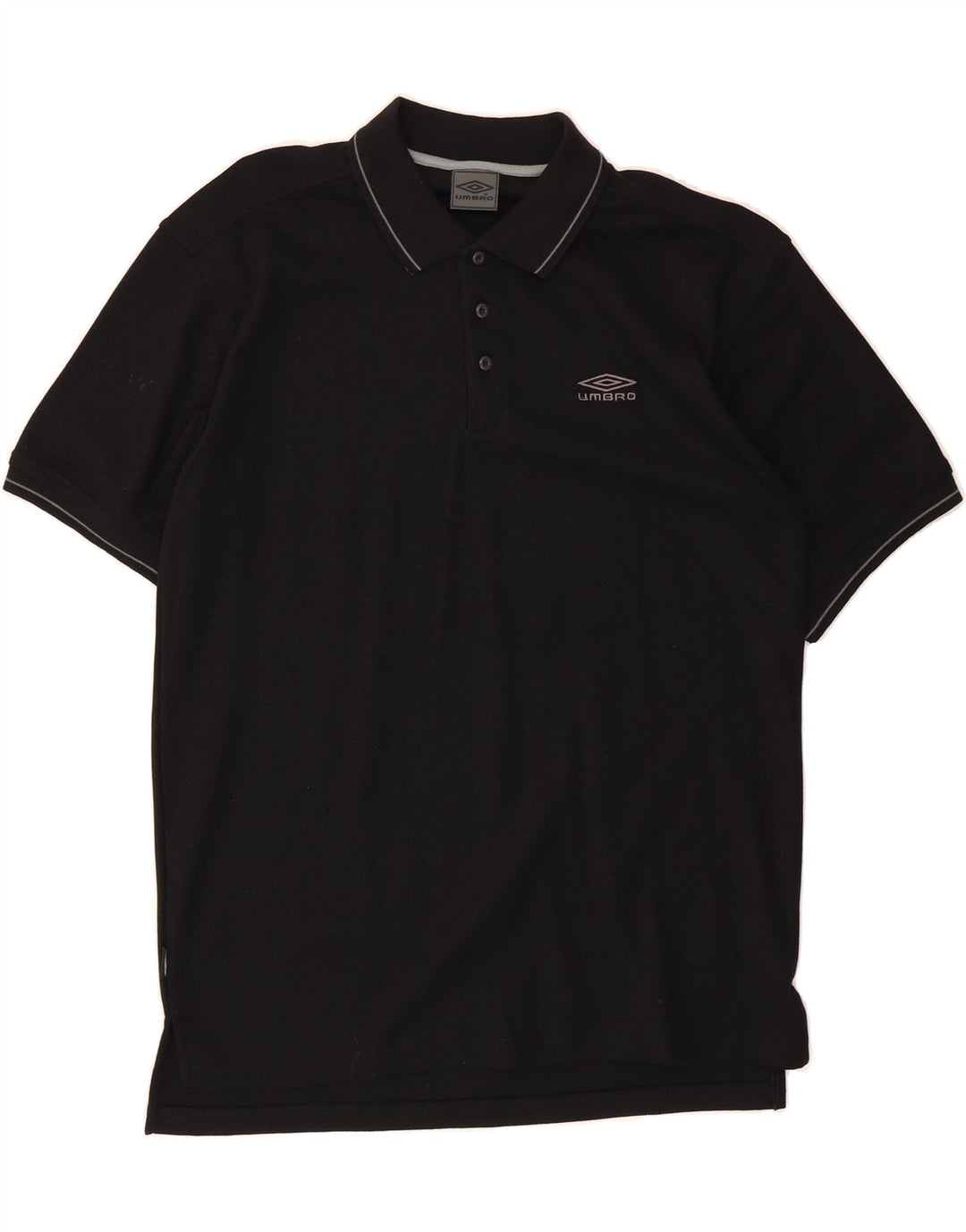 UMBRO Mens Polo Shirt Large Black Vintage Umbro and Second-Hand Umbro from Messina Hembry 