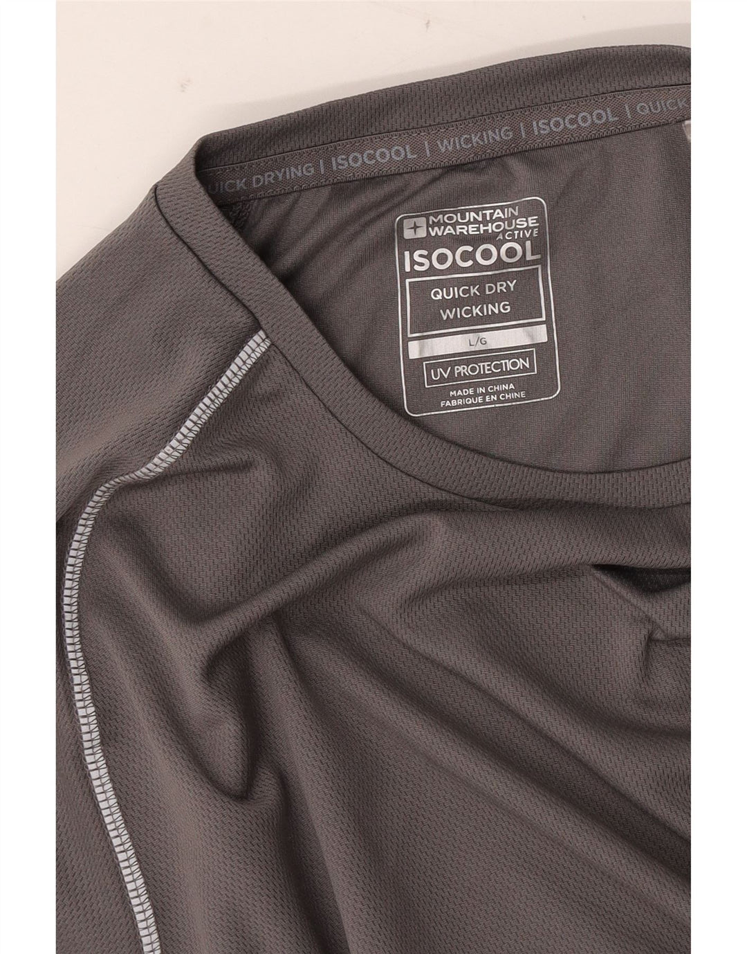 MOUNTAIN WAREHOUSE Mens IsoCool T-Shirt Top Large Grey