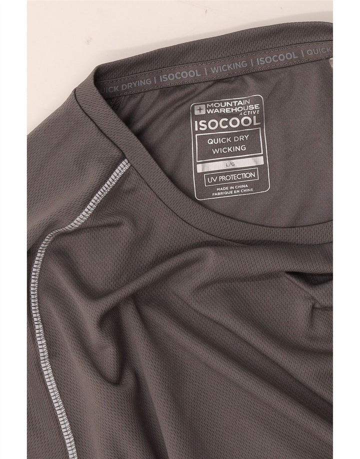 MOUNTAIN WAREHOUSE Mens IsoCool T-Shirt Top Large Grey