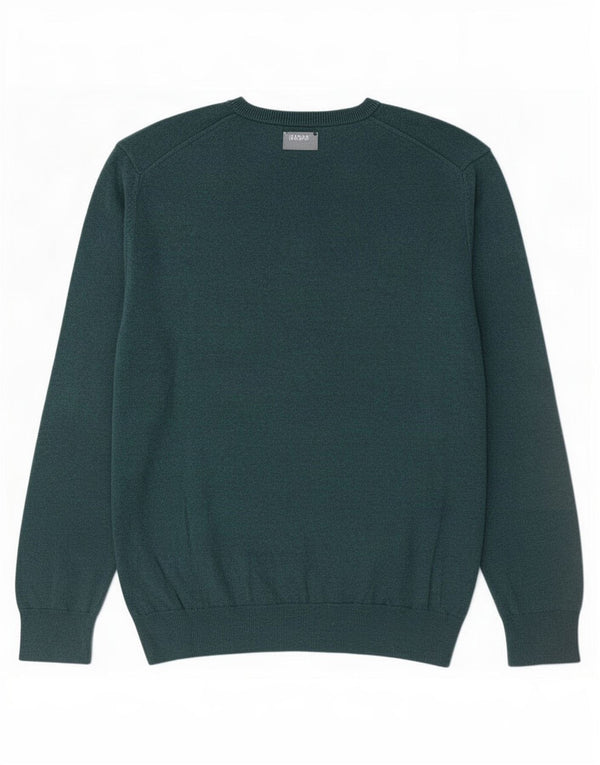 Marks & Spencer Jersey con Cuello en V para Hombre XL Algodón Verde